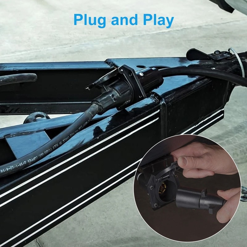 Trailer Extension Connector Heavy Duty Wiring Harness Male To Female Plug For RV Truck Boat 1