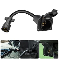 trailer extension connector, heavy duty wiring harness, male to female plug for rv, truck, boat