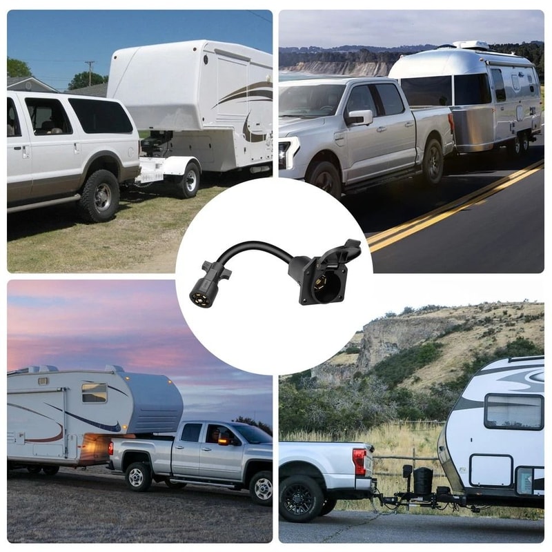 Trailer Extension Connector Heavy Duty Wiring Harness Male To Female Plug For RV Truck Boat 4