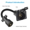 Trailer Extension Connector Heavy Duty Wiring Harness Male To Female Plug For RV Truck Boat 6