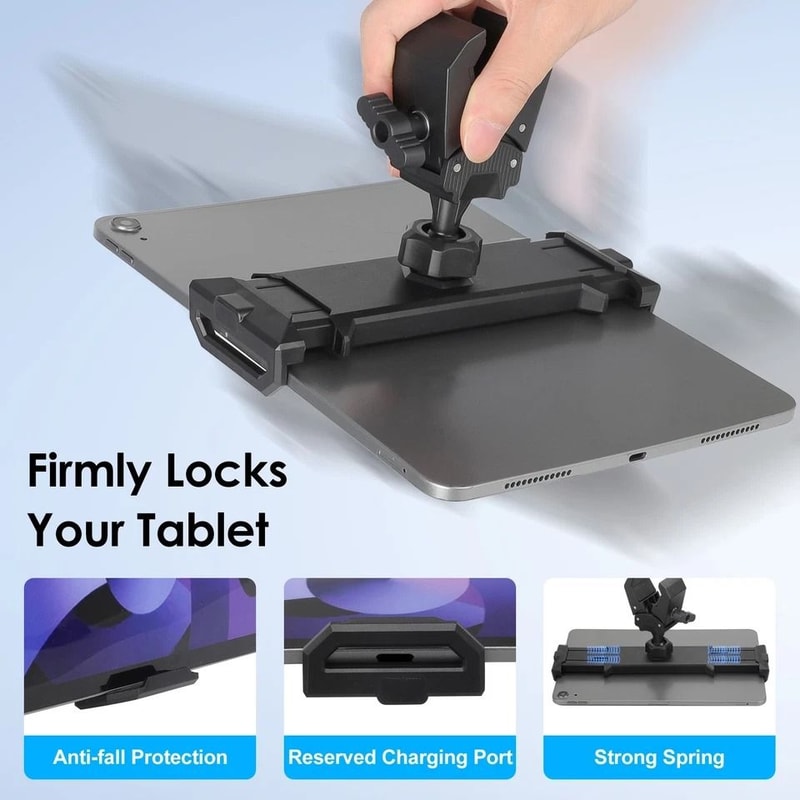 Adjustable Tablet Phone Mount For Mic Stand Bike Golf Cart IPhone IPad 5