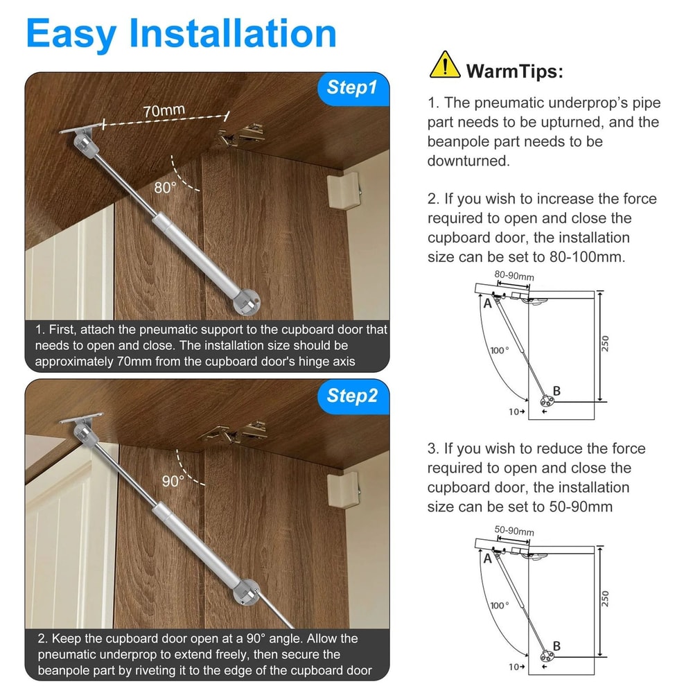 Gas Strut Spring Prop Hinge For Kitchen Cabinet Hydraulic Lift Supportfor Doors And Lids 5