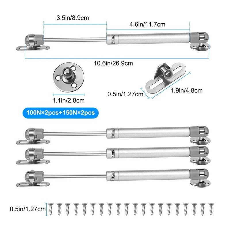 Gas Strut Spring Prop Hinge For Kitchen Cabinet Hydraulic Lift Supportfor Doors And Lids 4
