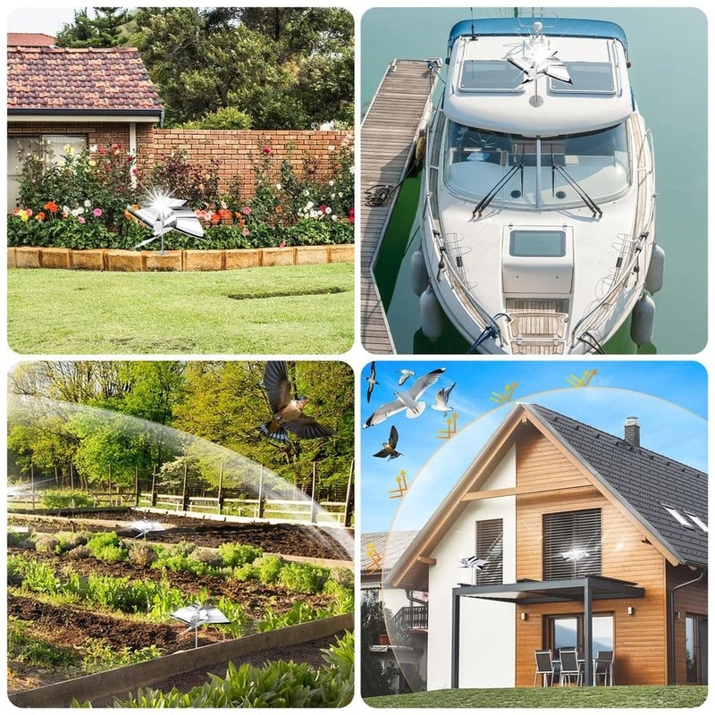 Reflective Bird Repellent Spinners WindPowered Rotation For Pigeons Woodpeckers And Outdoor Pest Co 1