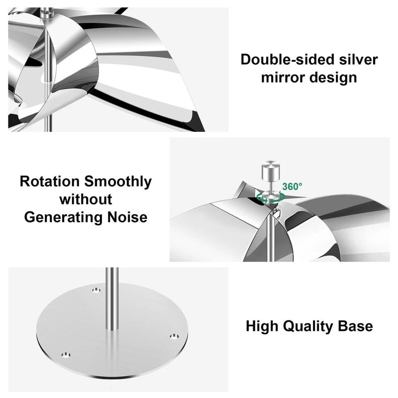 Reflective Bird Repellent Spinners WindPowered Rotation For Pigeons Woodpeckers And Outdoor Pest Co 4