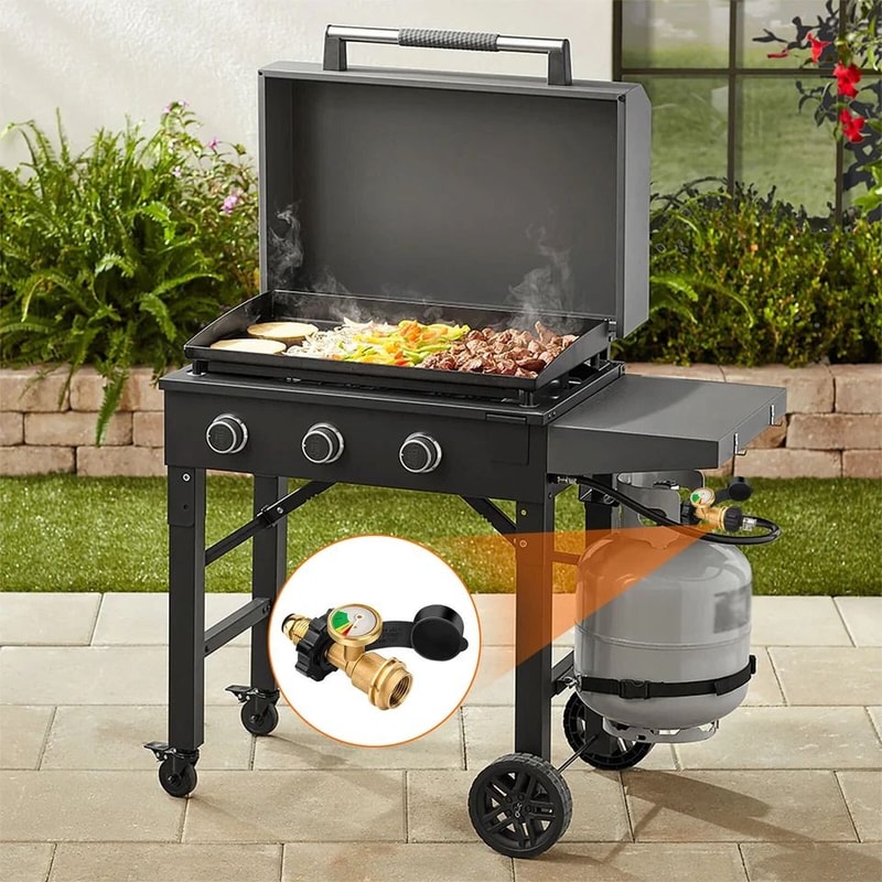 Propane Tank Refill Adapter Brass Gas Level Meter With Gauge RV Pressure Indicator For Tank 1