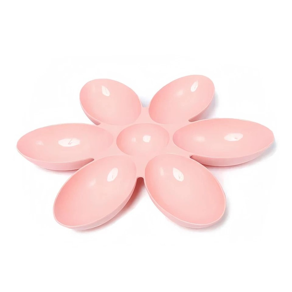 Flower Design Pet Bowl For Cats And Small Dogs Compartments Portion Control Easy Clean NonToxic Pla 1