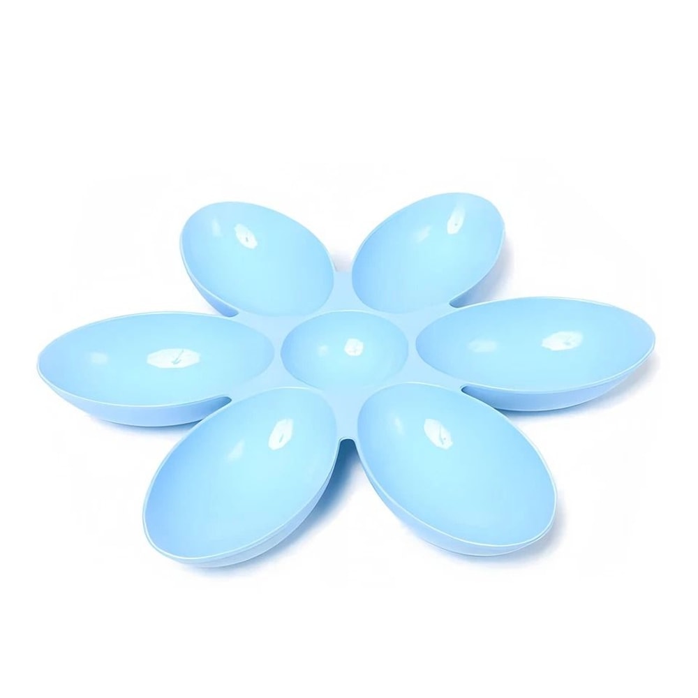 Flower Design Pet Bowl For Cats And Small Dogs Compartments Portion Control Easy Clean NonToxic Pla 2