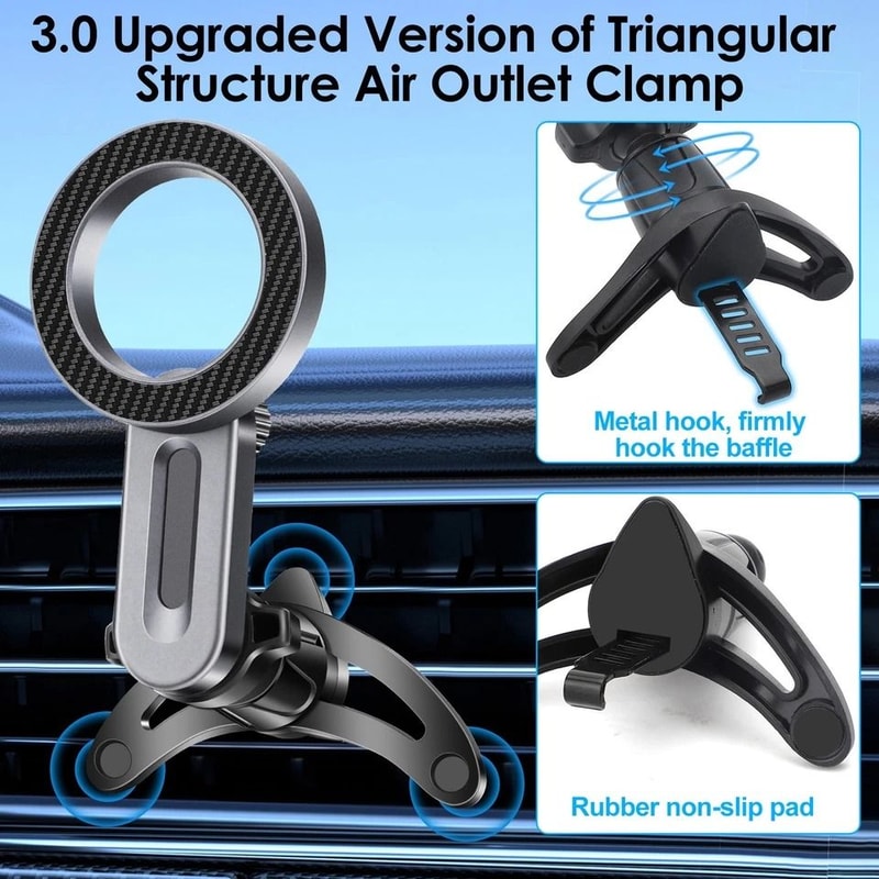 Universal Magnetic Car Air Vent Phone Mount For IPhone Samsung Google Pixel 6