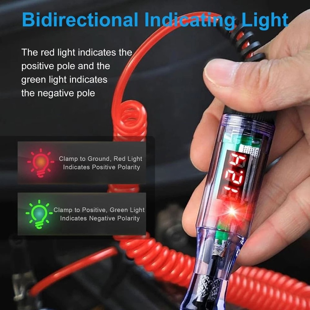 Automotive Circuit Tester LED Test Light With Probe Electrical Tool For Cars Trucks Motorcycles Boa 4