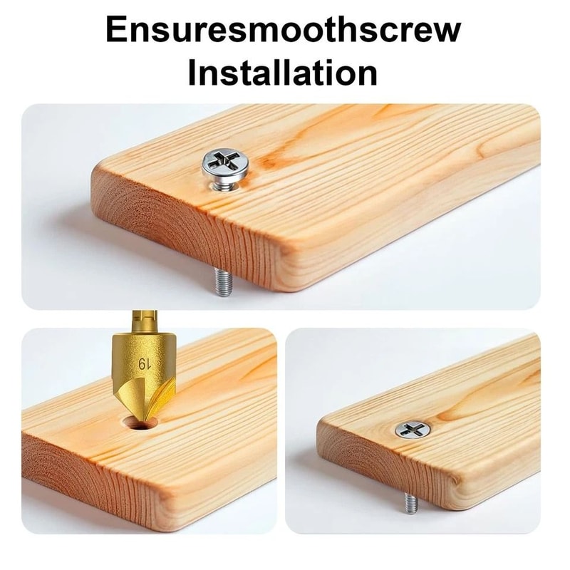 Countersink Drill Bit Set Hex Shank Flute Chamfering Tool For Woodworking Plastic Metal 5