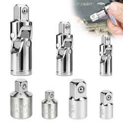 impact universal joint socket adapter piece, flex, chrome-plated steel, for ratchet wrench & electric drill