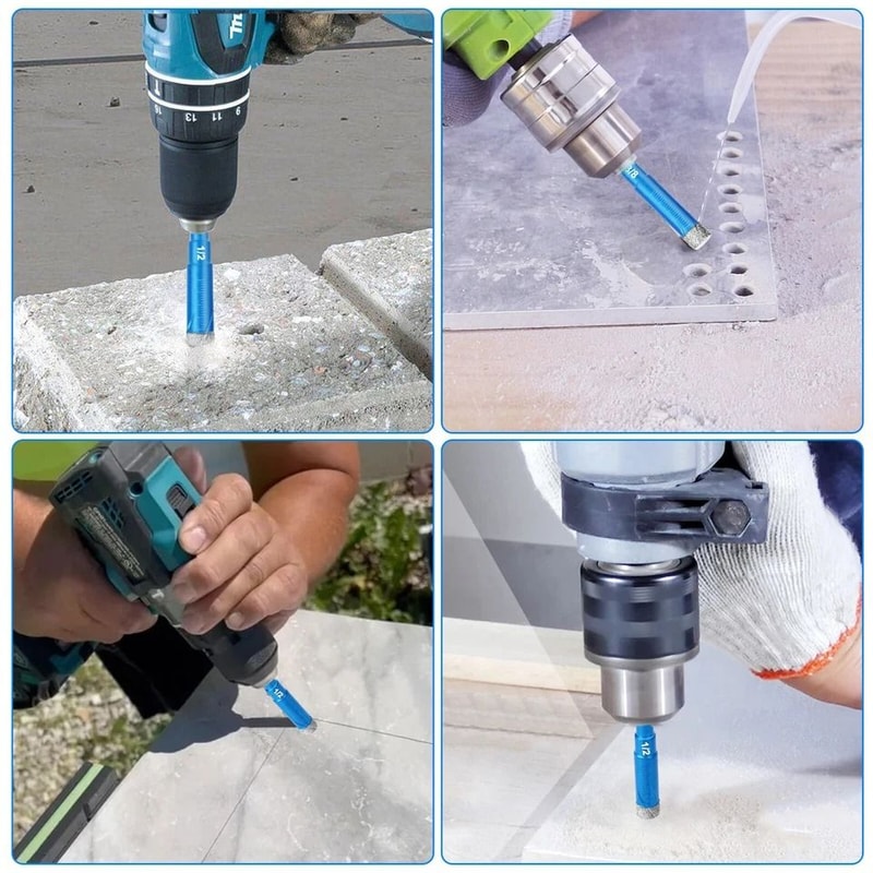 Diamond Drill Bits Set For Marble Porcelain Ceramic Tile Glass Dry Drilling Hole Saw High Carbon S 1