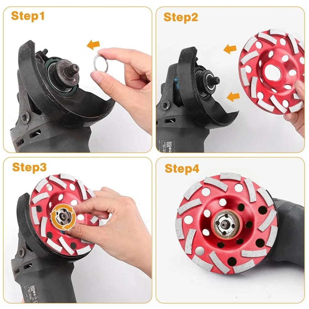 Diamond Grinding Cup Wheel Concrete Granite Tile Adhesive Grit Segment 4