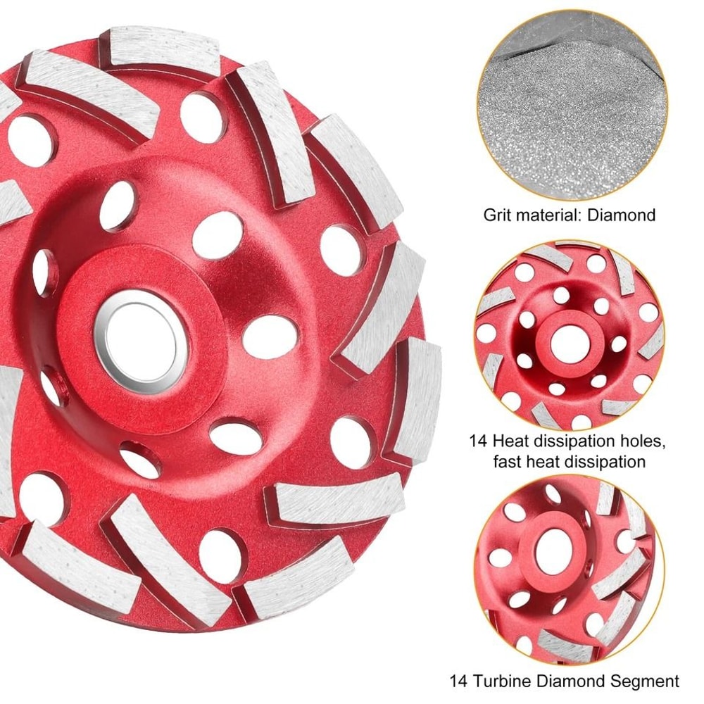 Diamond Grinding Cup Wheel Concrete Granite Tile Adhesive Grit Segment 7