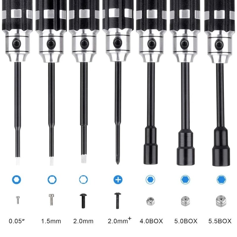 RC Hex Driver Set Screwdriver Tool For Scale RC Cars Trucks Buggy Traxxas Axial Perfect For Mainte 6