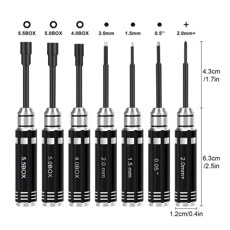 RC Hex Driver Set Screwdriver Tool For Scale RC Cars Trucks Buggy Traxxas Axial Perfect For Mainte 7