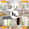 Aluminum Alloy Curtain Rod Brackets Black Window Holders For Drapery Durable Wall Mounting Brackets 2
