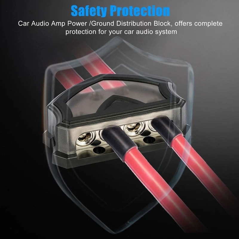 HighQuality Way Car Audio Power Ground Distribution Block Gauge Input And Output Block For Audio Sy 4