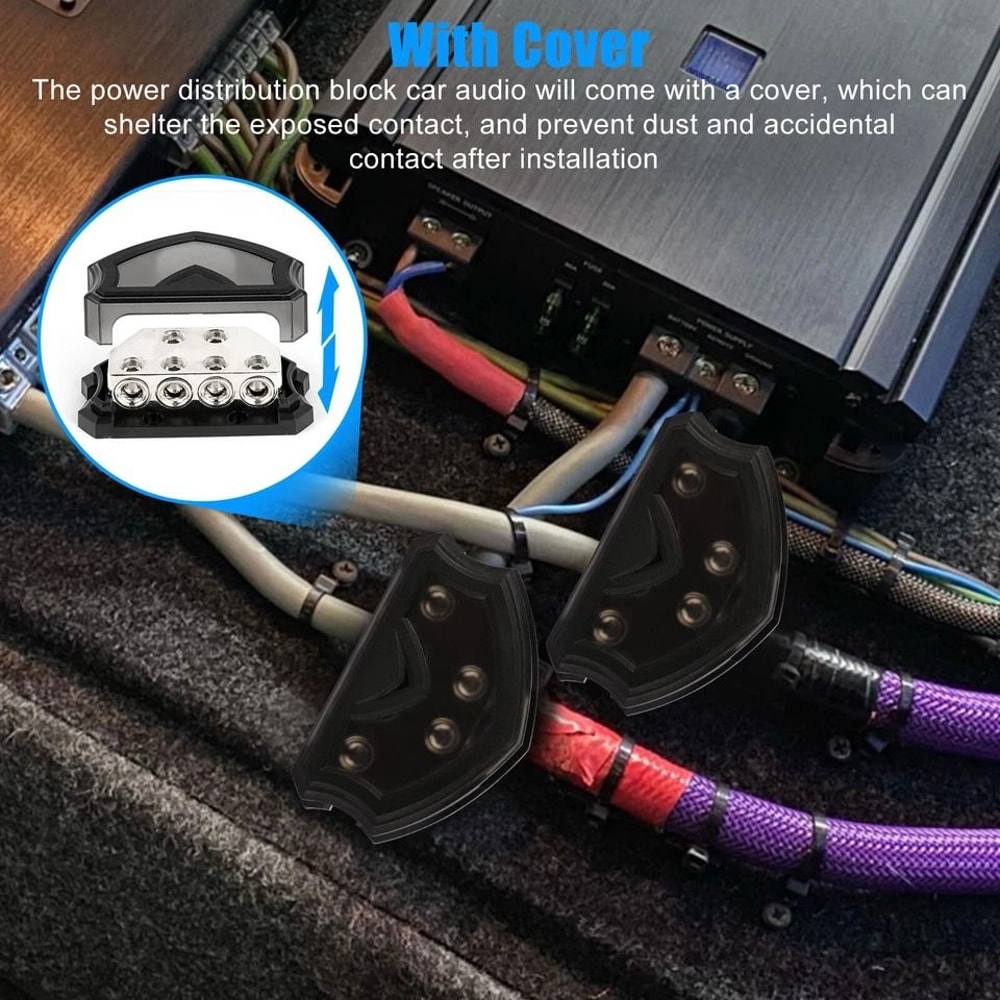 HighQuality Way Car Audio Power Ground Distribution Block Gauge Input And Output Block For Audio Sy 5