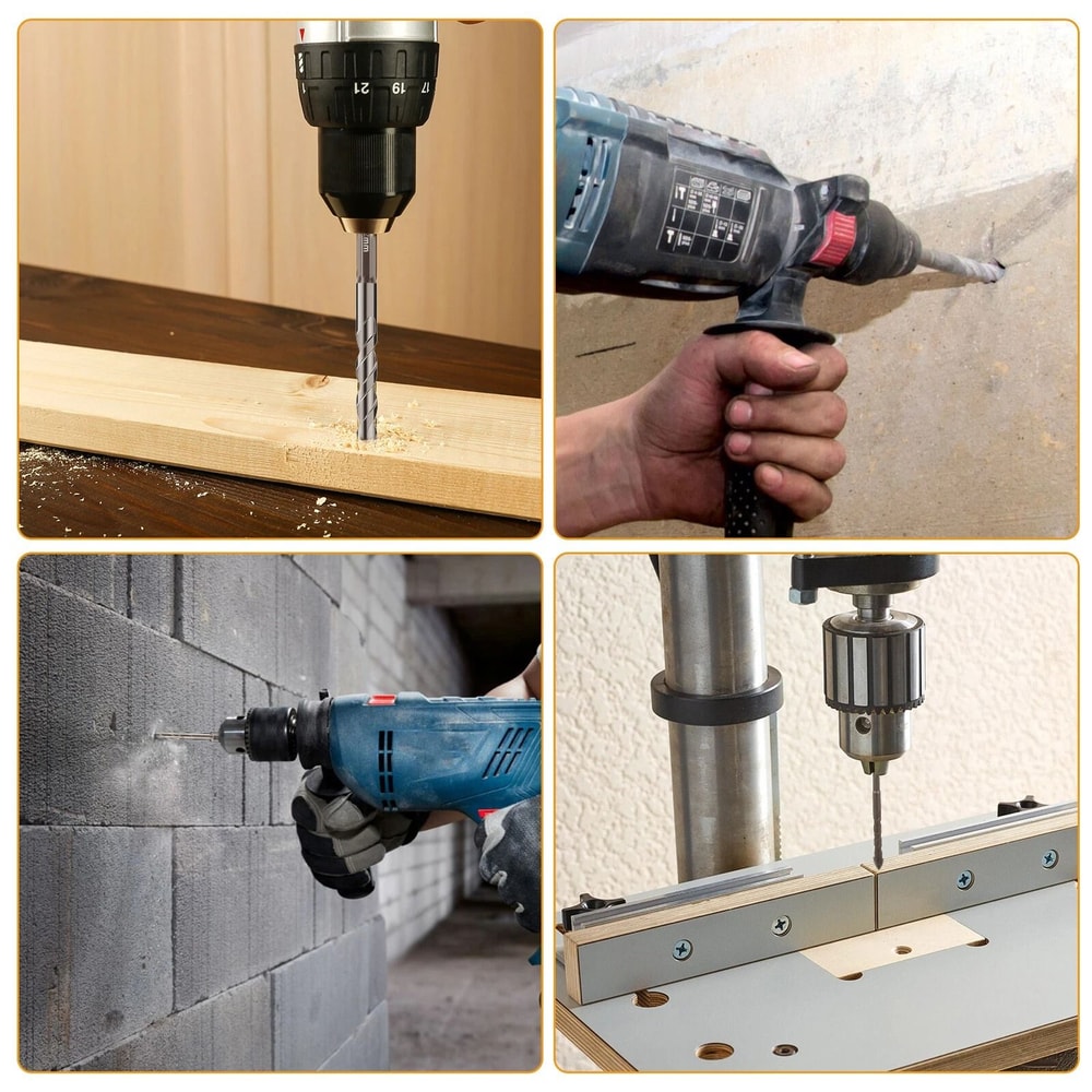 HighQuality Ceramic Tile Drill Bit Set Eccentric Tungsten Steel FourFlute Sawtooth For Tile Glass C 1