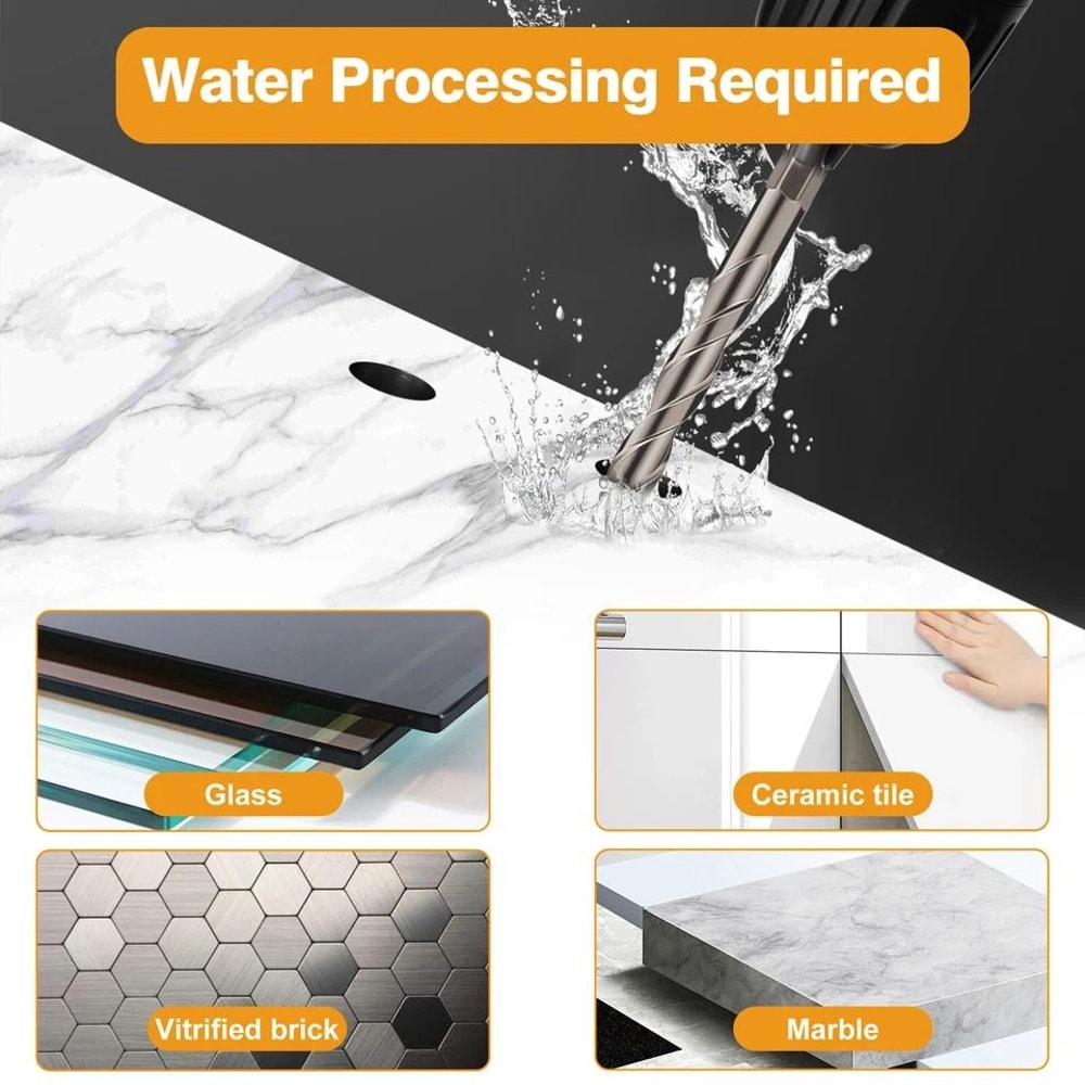 HighQuality Ceramic Tile Drill Bit Set Eccentric Tungsten Steel FourFlute Sawtooth For Tile Glass C 4