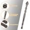 HighQuality Ceramic Tile Drill Bit Set Eccentric Tungsten Steel FourFlute Sawtooth For Tile Glass C 7