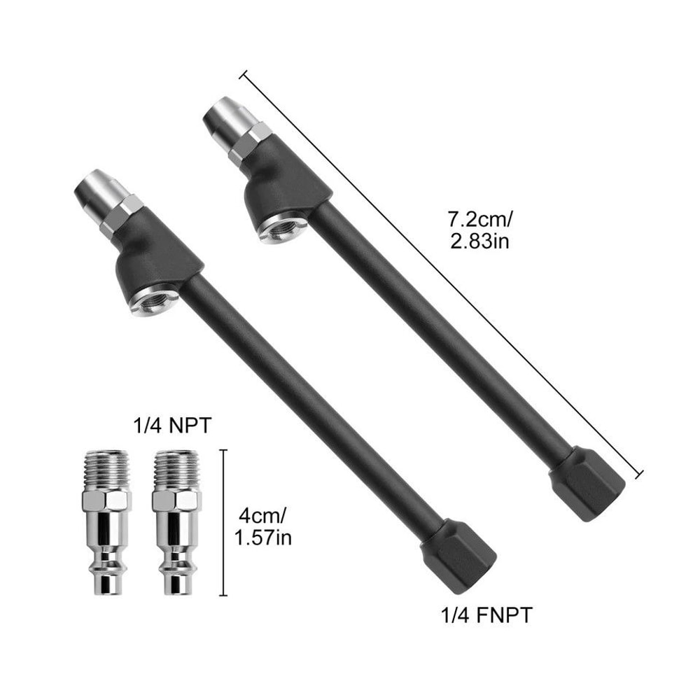 Tire Inflator Chucks Dual Head Air Chuck Set With Quick Plug NPT For Car RV Truck Bike 7