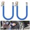 Tire Inflation Hose With SelfLocking Clamps 145in Rubber Extension For Car Motorcycle Bicycle Use 0