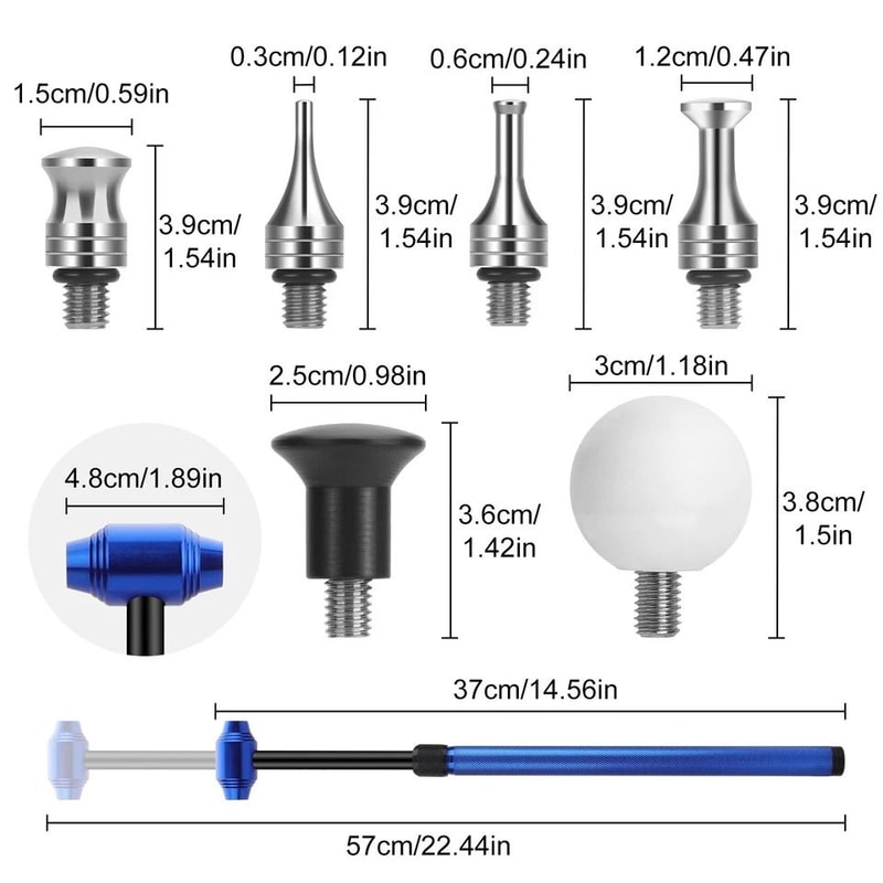 Paintless Dent Repair Hammer Car Dent Puller Lifter Kit Retractable Tool For Hail Removal Aluminum 1