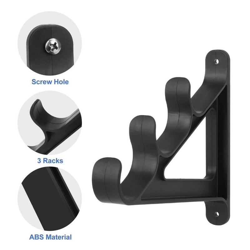 Fishing Rod Wall Mount Rack Holder Horizontal Storage ABS Plastic Fits Rods Ideal For Boats Garages 3