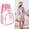 Transparent School Bag Clear PVC Backpack With Mesh Pockets Adjustable Straps Durable Zipper Closur 2