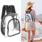 Transparent School Bag Clear PVC Backpack With Mesh Pockets Adjustable Straps Durable Zipper Closur 1