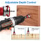 Countersink Drill Bit Set Adjustable Depth Stop Hex Shank Includes Wrench For Smooth Cutting In Woo 4