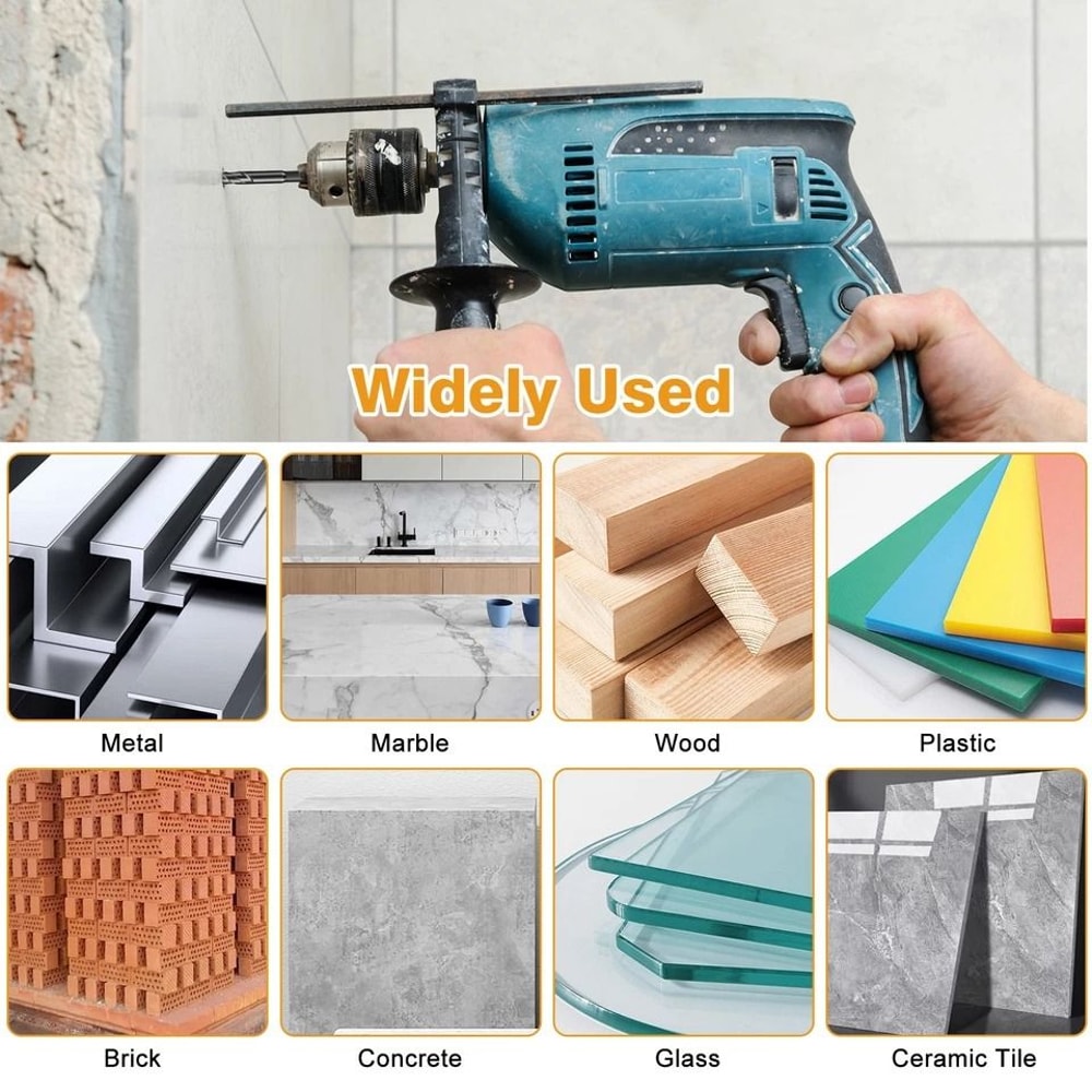 Tungsten Carbide Drill Bit SetHex Shank For Ceramic Glass Brick Concrete Tile Marble Wood Plastic D 4