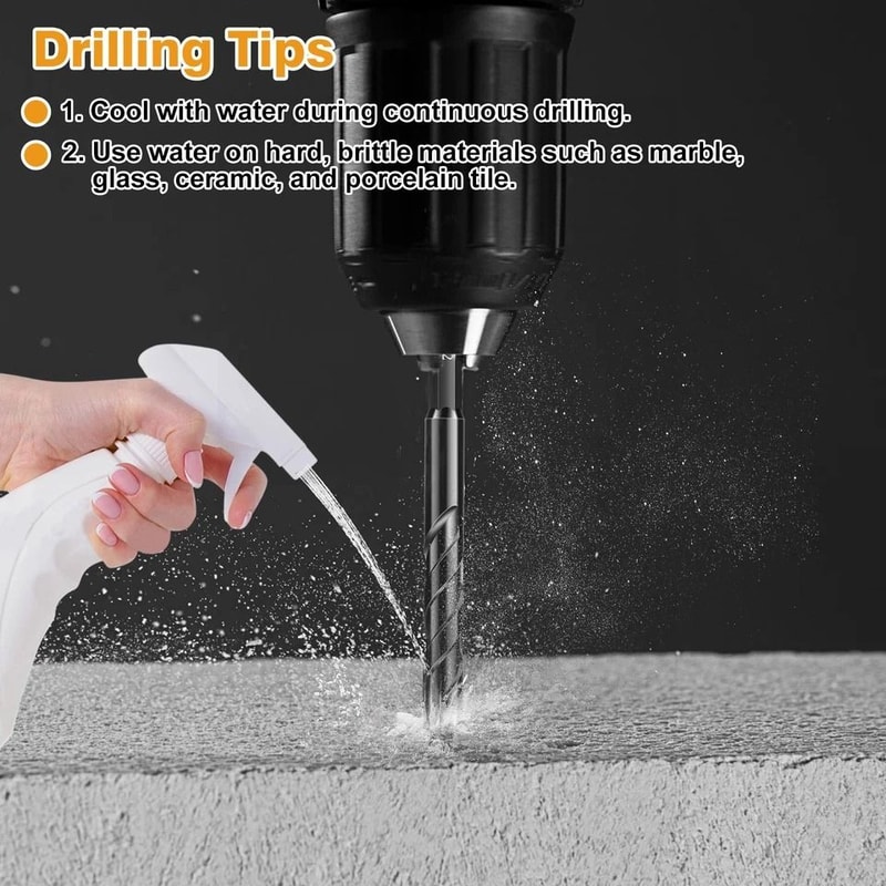 Tungsten Carbide Drill Bit SetHex Shank For Ceramic Glass Brick Concrete Tile Marble Wood Plastic D 5