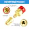 High Low Side Quick Coupler Adapter Connectors Kit Brass Conversion For Car AC 3