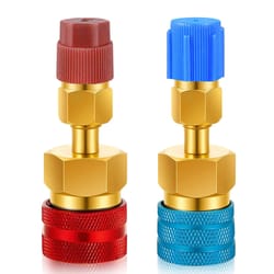 high low side quick coupler adapter, connectors kit, brass conversion for car ac