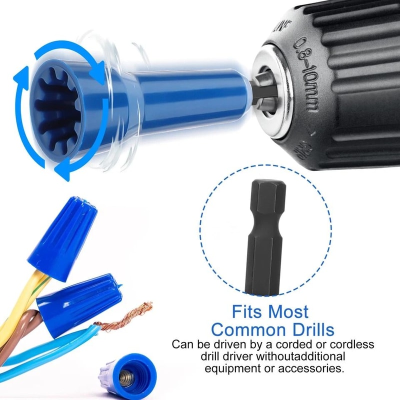 Twister Wire Twisting Tool Kit Electrical Drill Nut Twister With Chuck For Fast Installations 3