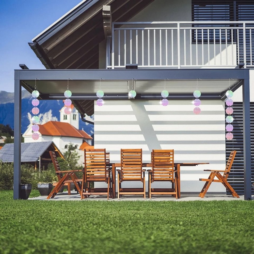 Hanging Reflective Bird Repellent Discs WindPowered Rotating Deterrent Set Safe Silent Bird Scare 6