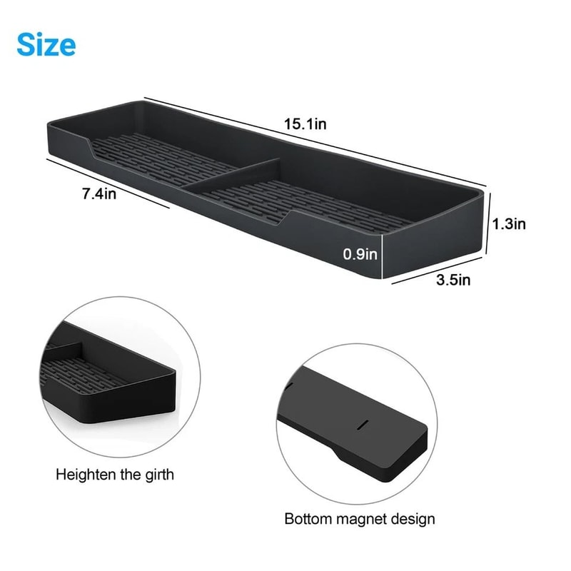 Magnetic Spice Rack Shelf Kitchen Seasoning Organizer Over Oven Silicone Storage EasytoClean Magnet 1