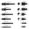 Impact Socket Adapter Reducer Set Extension Socket Drill Tool Cr V Steel Drive Sizes 2
