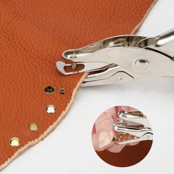 diy leather craft rivet set, double-sided metal rivets kit with punch pliers for fabric bags belts