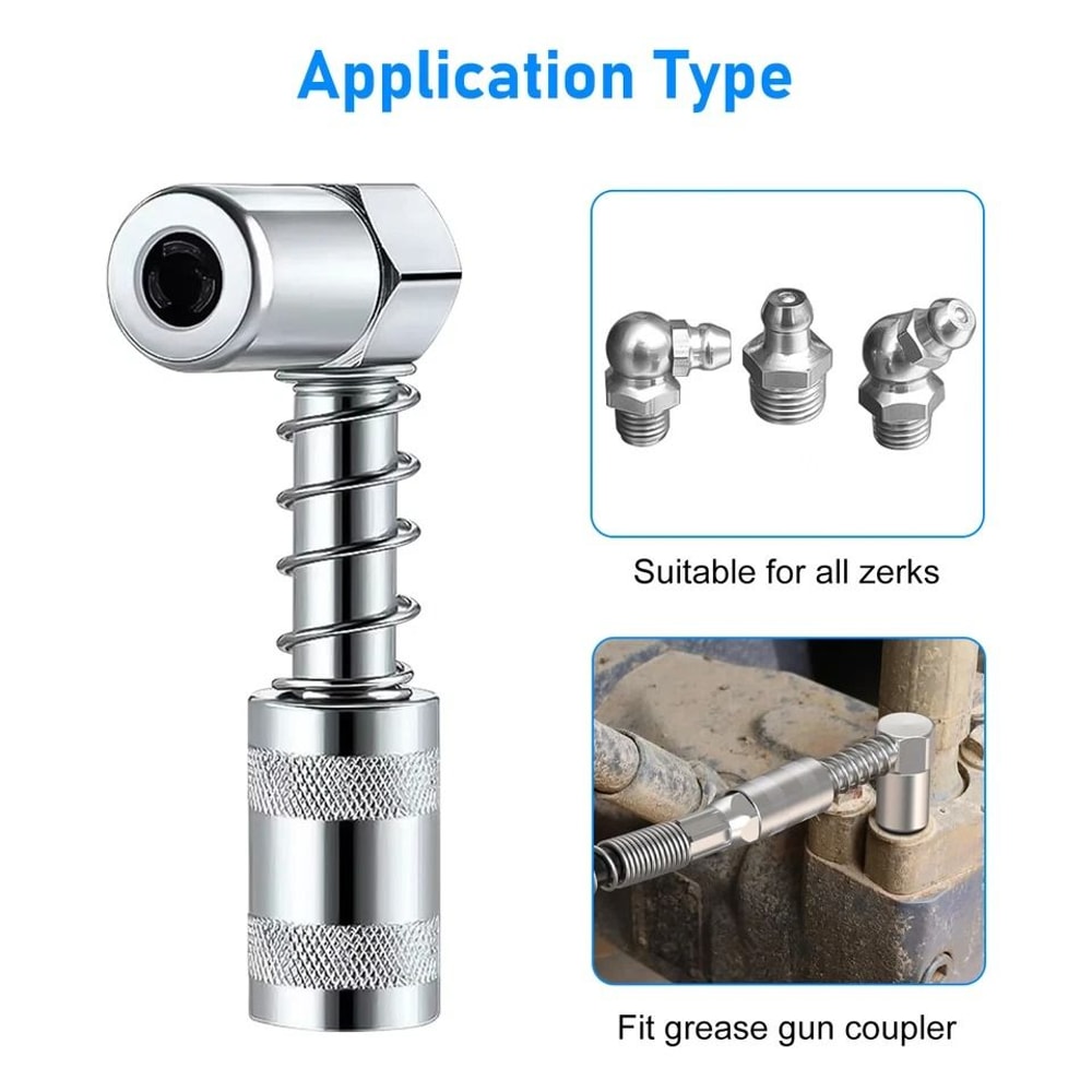 Injector Nozzle Dispenser Grease Needle Tip Accessory Set Steel Degree Coupler Tool 1