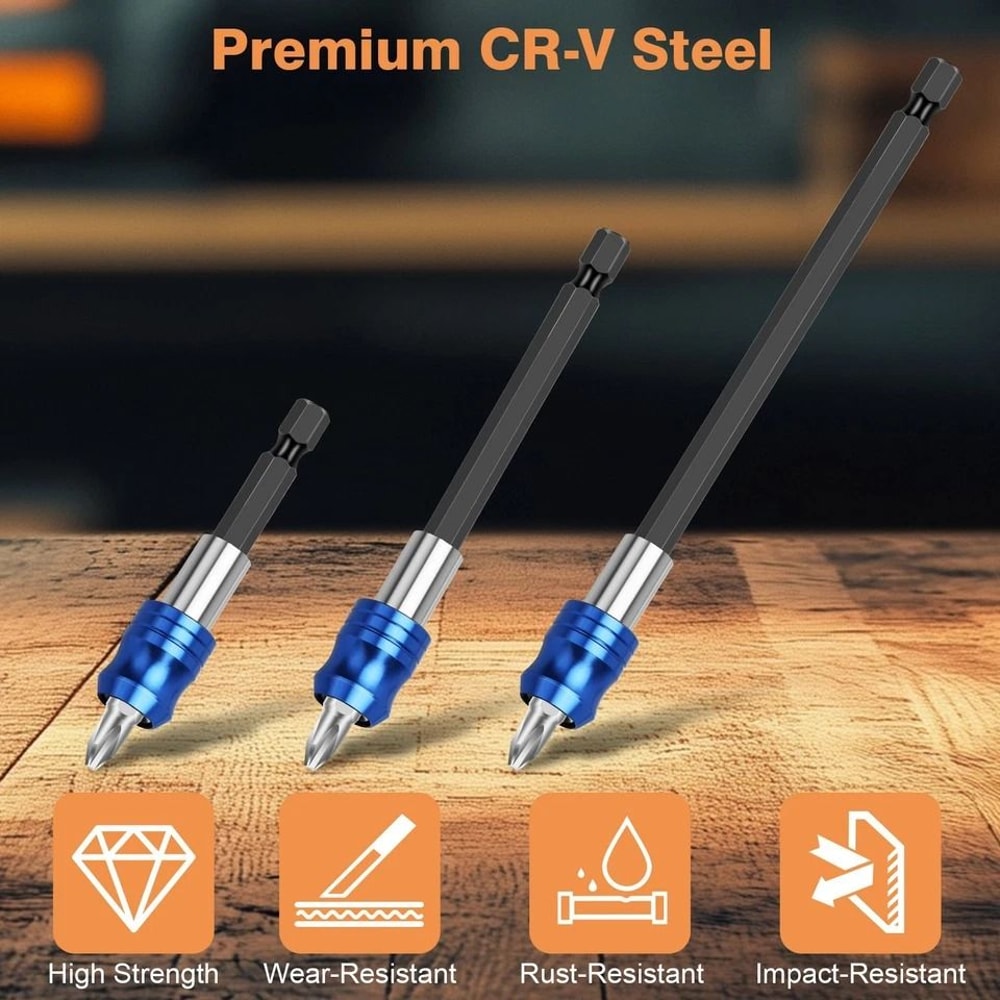 Magnetic Drill Bit Holder Quick Insert Hex Extension For Impact Driver 3