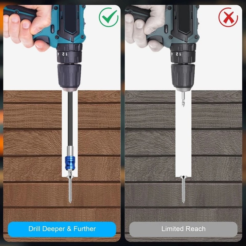 Magnetic Drill Bit Holder Quick Insert Hex Extension For Impact Driver 4