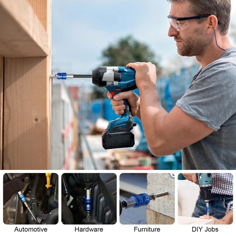 Magnetic Drill Bit Holder Quick Insert Hex Extension For Impact Driver 6