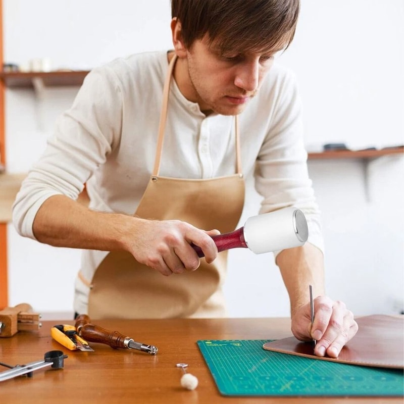 Leather Craft Mallet For DIY Working Leather Cutting Hammer Craft Stamping Tools For Carving And Pu 0