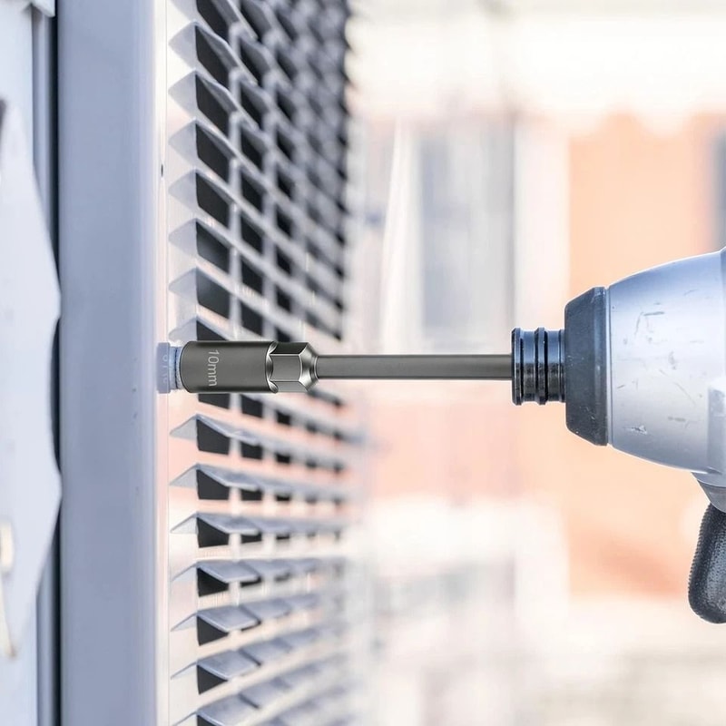 Deep Socket Magnetic Nut Driver Hex Shank For Drill Impact Long Reach Metric Socket Bit Kit 4