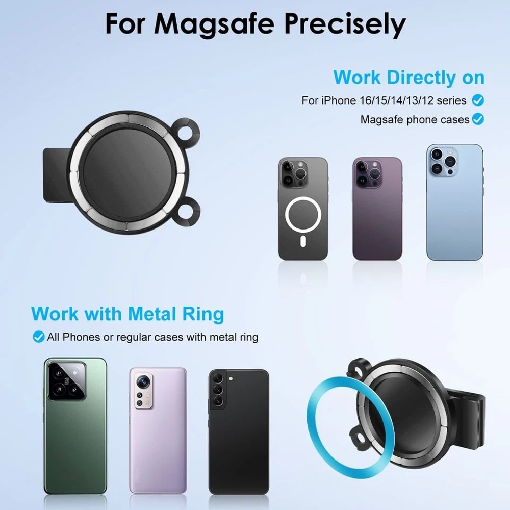 Clip Phone Mount For All Phones Magnetic Backpack Strap Holder For Outdoor Hiking Travel Use 3